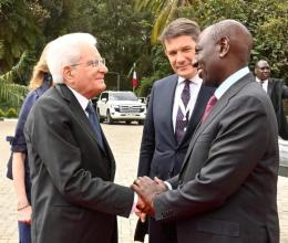 File image of President Ruto and Italian President Sergio Mattarella